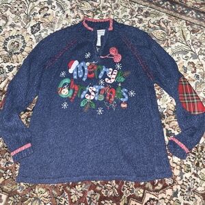 Tiara International Blue Christmas Sweater